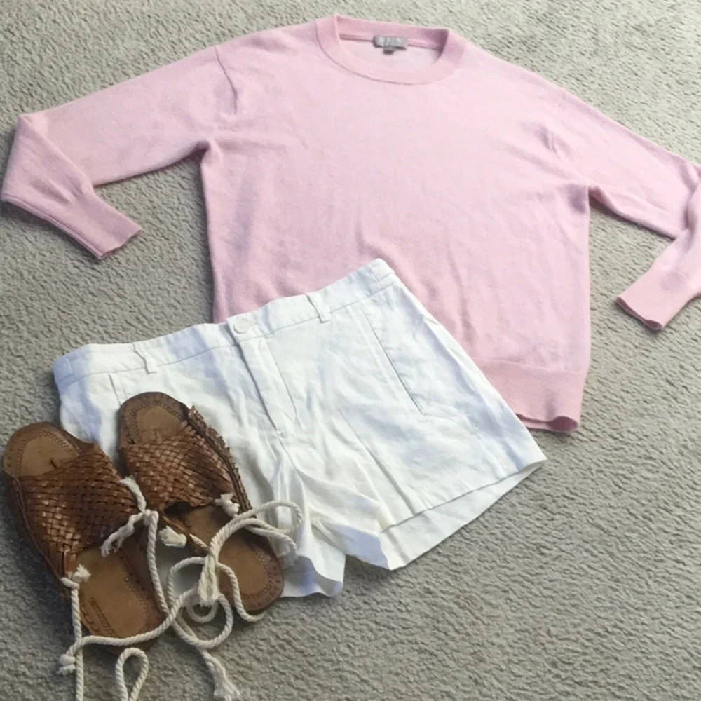 J.CREW/“HEATHER BLUSH”100% CASHMERE RELAXED FIT SWEATER/NEW